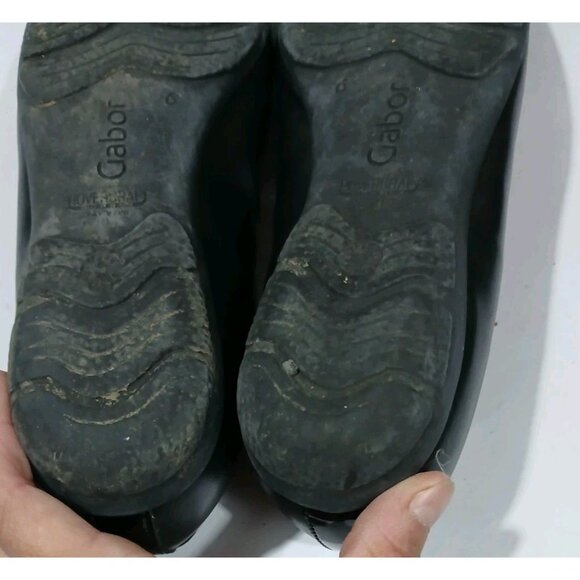 Gabor Hovercraft Leather Slip On Cap Toe Flats Size 6 Black Work - Picture 8 of 8